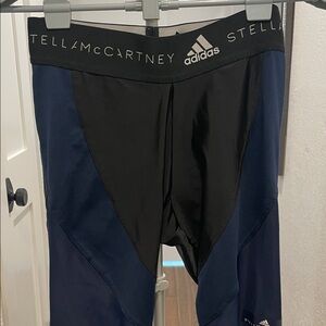 Adidas Stella McCartney Black and Navy Workout Leggings Small